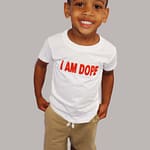I-Am-Dope, Kids, White-Tshirt-With Orange-Puff-Letters